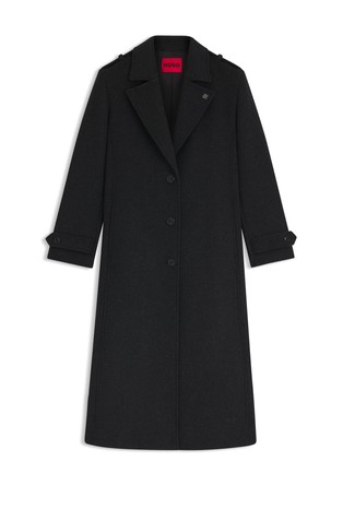 Relaxed fit dugi kaput od mješavine vune