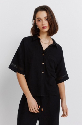 Košulja kratkih rukava s detaljima od čipke