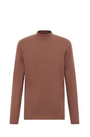 Pamučna majica s uzdignutim ovratnikom