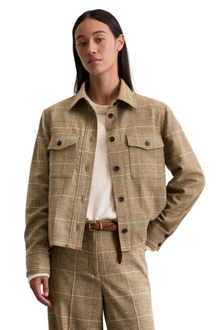 Cropped karirana košulja-jakna