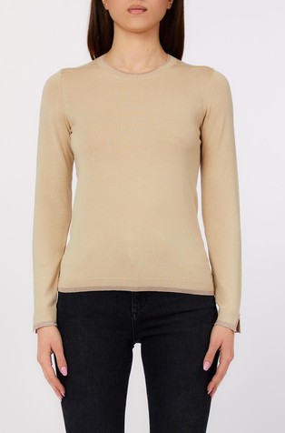 Sweater with lurex trims