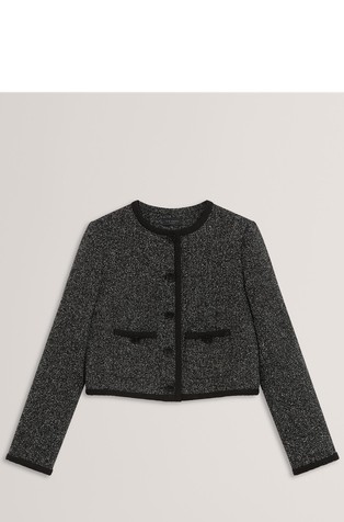 Boxy fit sako od buklé tkanine