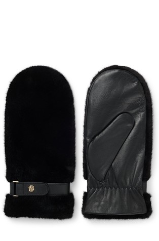 Kožne rukavice s umetcima od umjetnog krzna