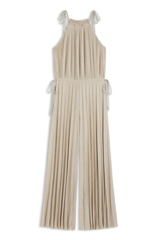 Jumpsuit in jersey with plissé pleats