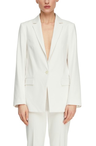 Fitted blazer in viscose blend stretch