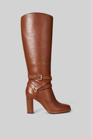 Collins visoke kožne čizme s petom