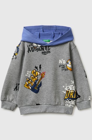 Pulover s kapuljačom i uzorkom dinosaura