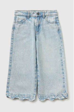 Wide jeans with cherry embroidery