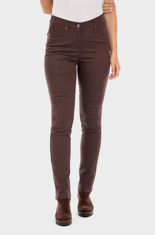 Pamučne hlače s djelomično elastičnim strukom