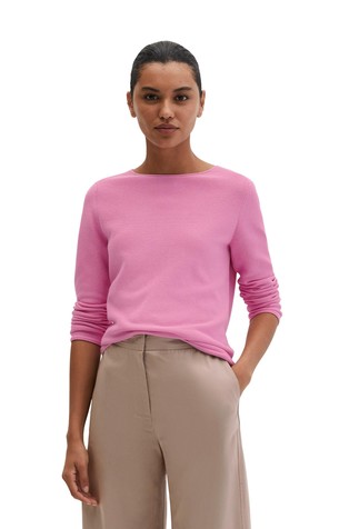 Knitted sweater in organic cotton