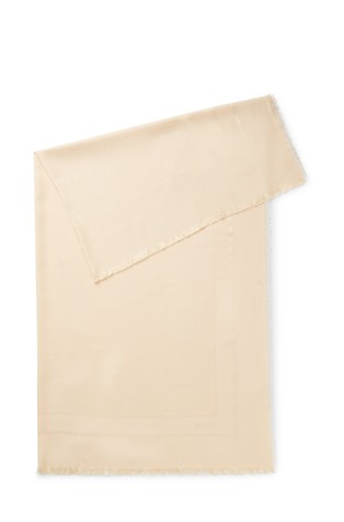 Šal od svile i vune s logo detaljima