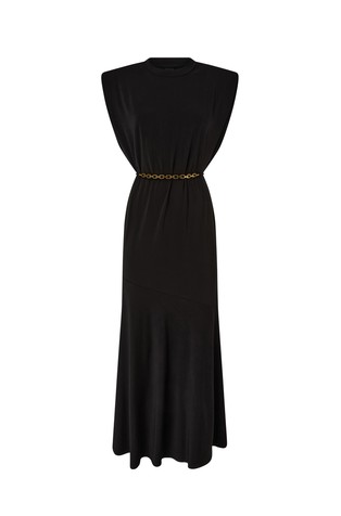 Jersey haljina bez rukava s metalnim remenčićem