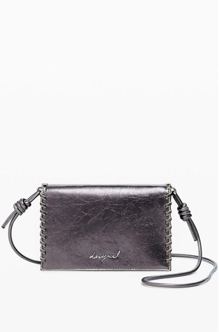 Mini torbica od umjetne kože s metalnim sjajem