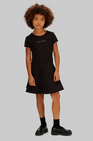 Haljina kratkih rukava od punto milano tkanine