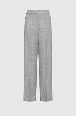 Melirane hlače od rastezljive mješavine lana