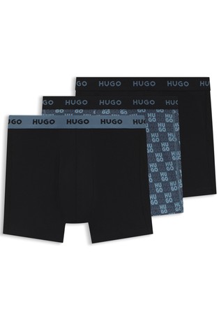 Paket od 3 para bokserica od rastezljivog pamuka s logo obrubom