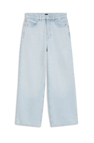 Straight-fit jeans with cropped length
