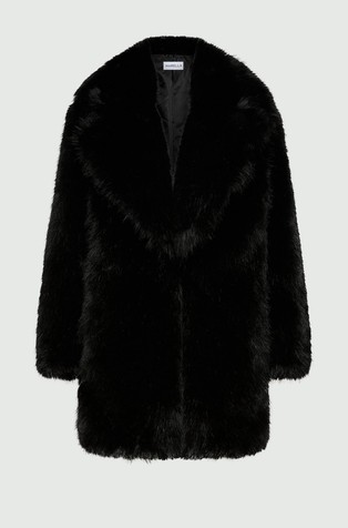 Oversized fit kaput od umjetnog krzna