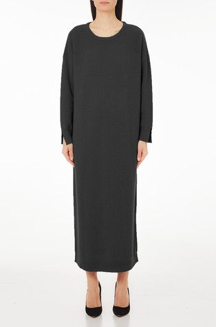 Relaxed fit pletena vunena haljina