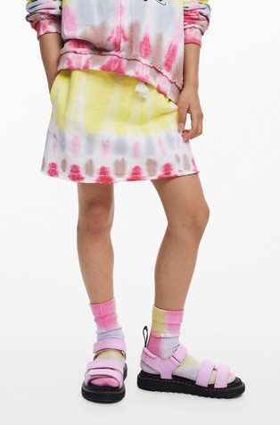 Mini suknja s tie-dye uzorkom i elastičnim obrubom