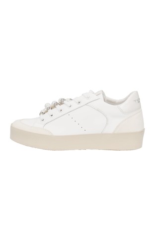 Gaia leather sneakers with pearls