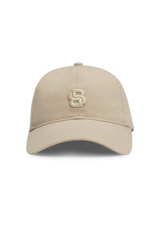 Cotton cap with embroidered Double B monogram