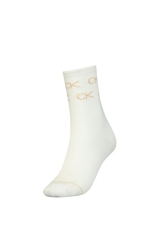 Metallic Logo Crew Sock