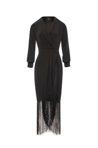 Slim fit haljina s resicama