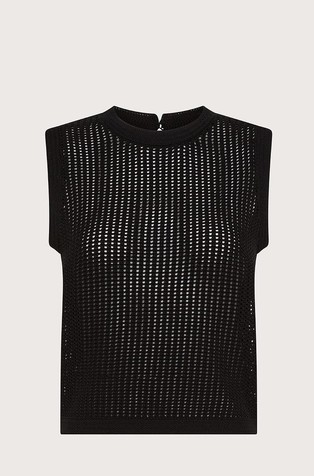 Pletena pamučna majica  s rupičastim uzorkom