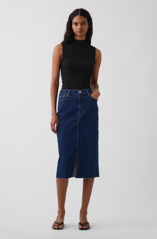 Ženska denim midi suknja