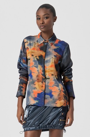 Košulja od mješavine viskoze s uzorkom