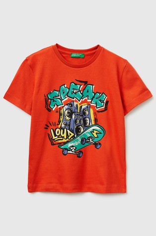 Short sleeved T-shirt with print