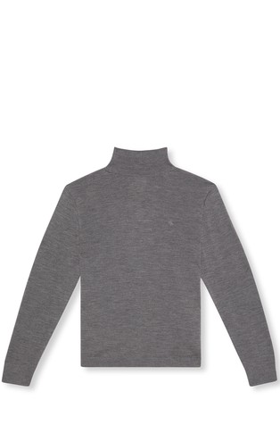 Pleten vuneni pulover s povišenim ovratnikom