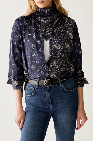 Paisley satin shirt