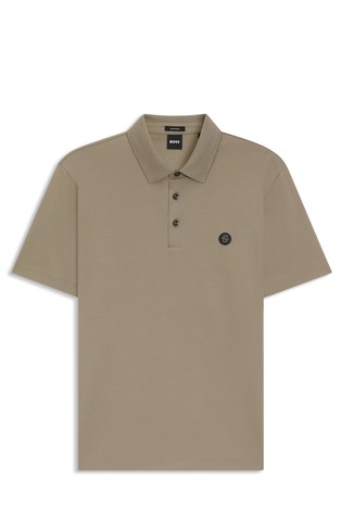 Regular fit polo majica od merceriziranog pamuka s dvostrukim monogramom