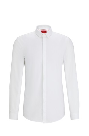 Slim fit košulja od žakard pamučne tkanine