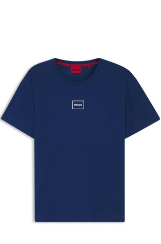 Relaxed fit pamučna majica s kontrastnim logotipom