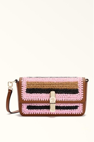 Small Raffia-effect Crossbody