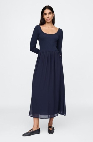 Ženska maksi haljina dugih rukava