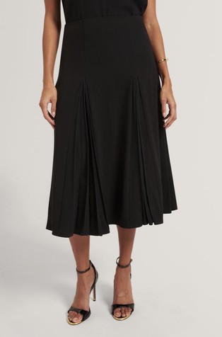 Midi suknja s plisiranim umetcima