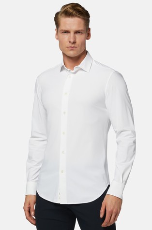 Slim fit košulja od rastezljivog najlona