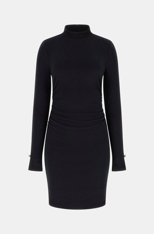 Fitted short dress with gathering