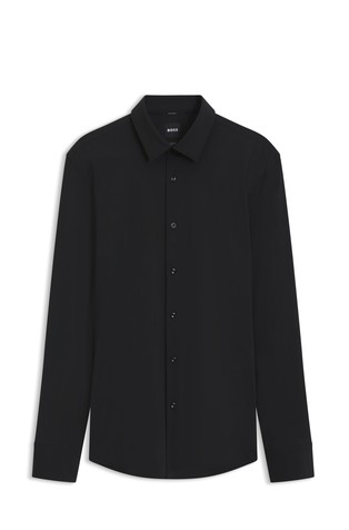 Slim fit košulja od rastezljivog performance jerseya