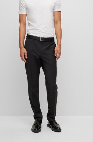 Elegantne slim fit hlače od mješavine vune