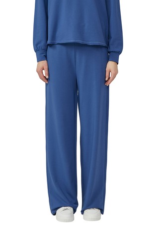 Wide jersey trousers with elastic waistband