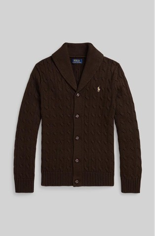 Pamučni kardigan sa šal ovratnikom