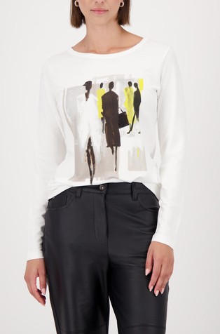 Majica dugih rukava od rastezljive viskoze