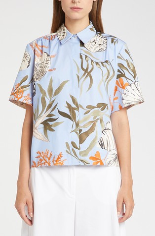 Košulja od rastezljivog pamuka s morskim uzorcima