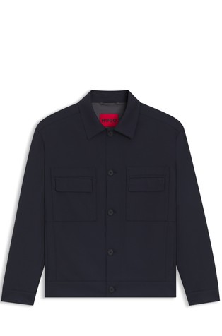 Slim fit košulja-jakna otporna na gužvanje