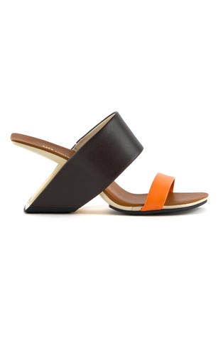 Loop Hi Heeled Leather Mules